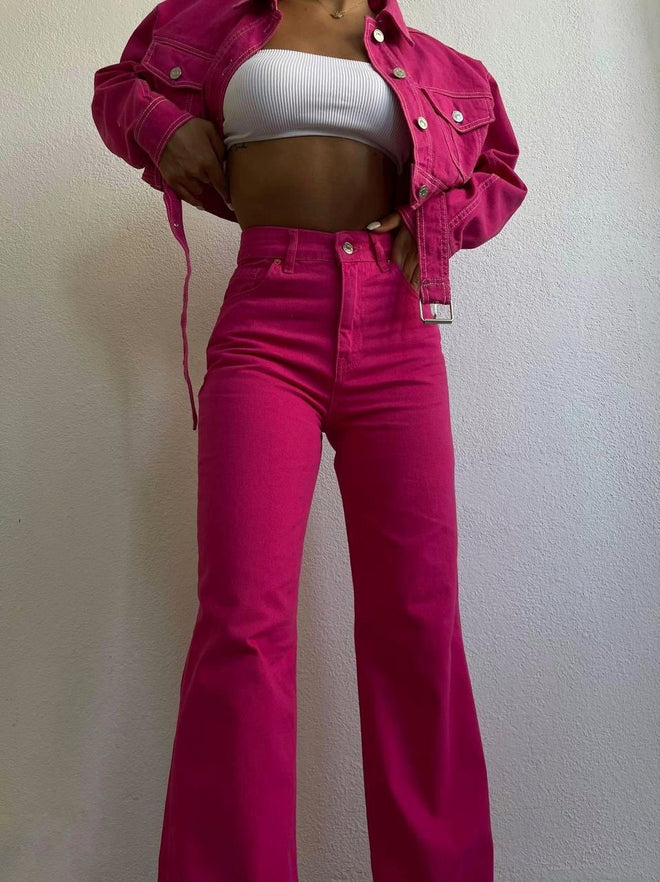 Wide leg Trousers - Pink