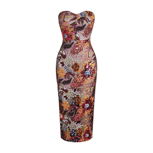 Flower Fiorencia Printed black dress