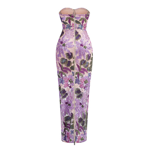 Flower Fiorencia Printed purple dress