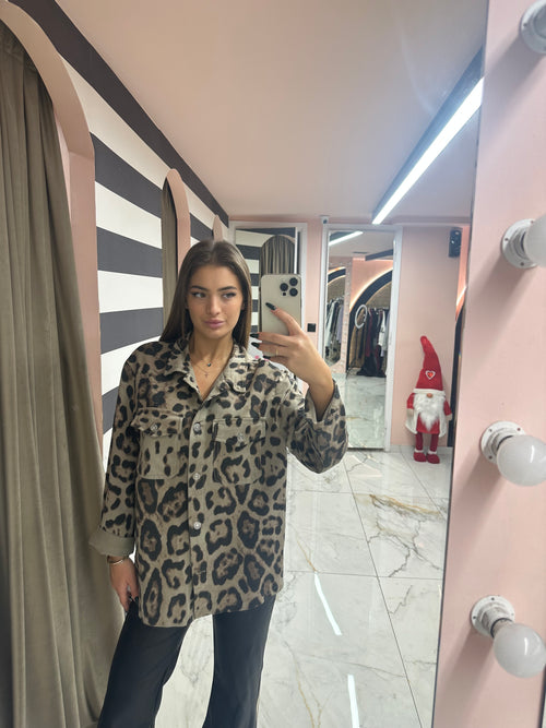 oversized tiger print blouse