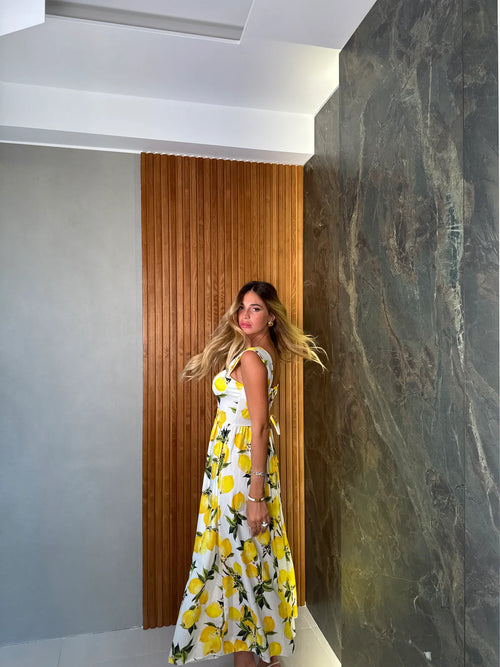 Lemon midi dress