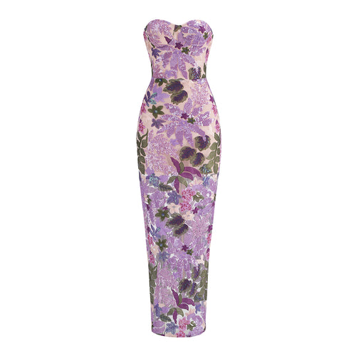 Flower Fiorencia Printed purple dress