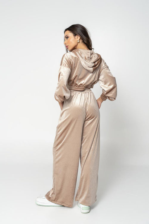 beige kiss velvet set