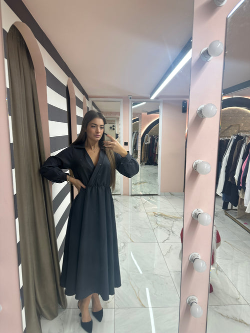 Black maxi dress