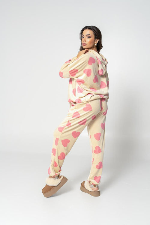 cozy n cute pjs beige set