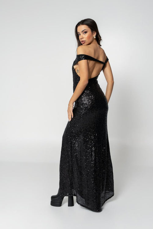 maxi glitter dress