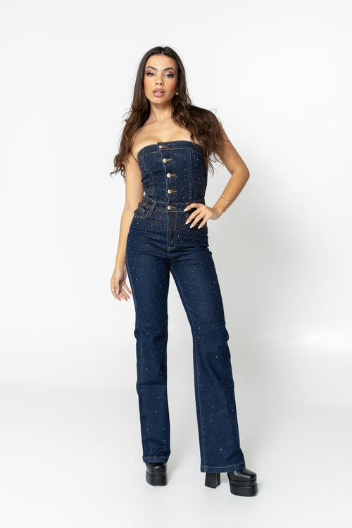jean dark blue  jumpsuit