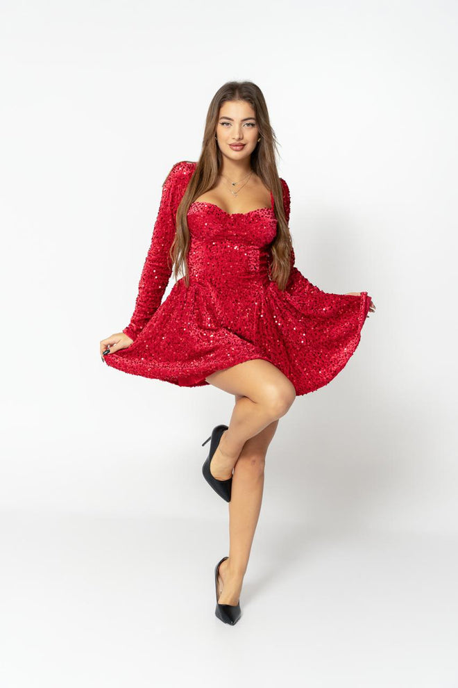 red kiss dress