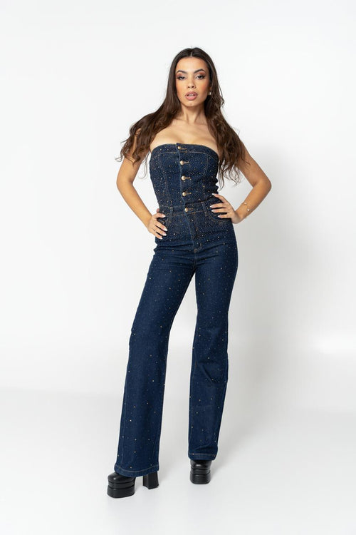 jean dark blue  jumpsuit