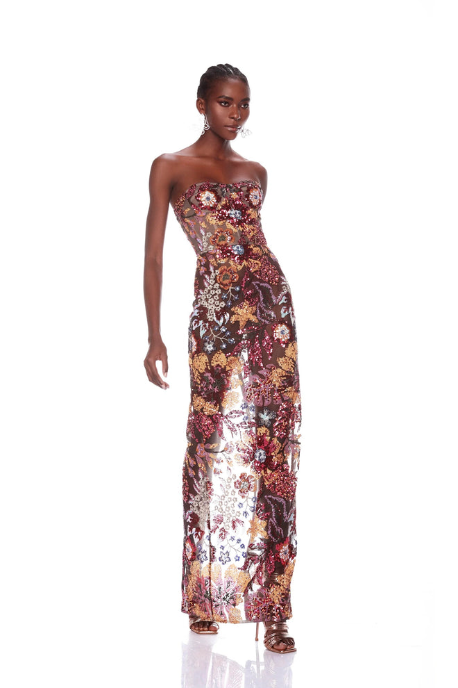 Flower Fiorencia Printed black dress