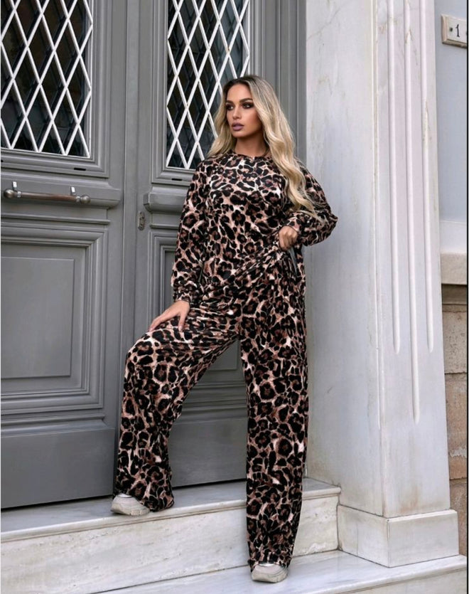 Leopard velvet set