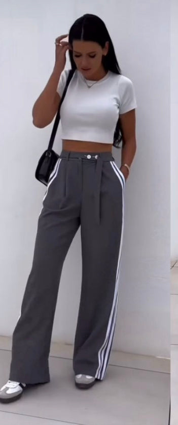 Line belt pant