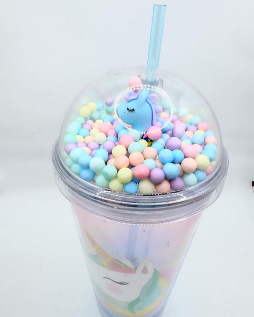 Unicorn with bubbles blue