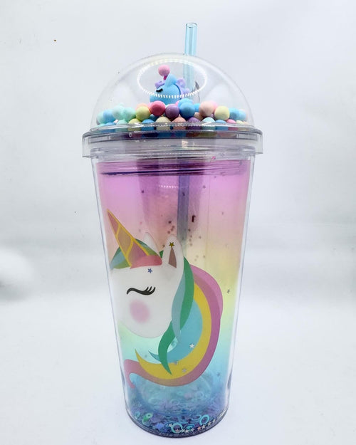 Unicorn with bubbles purple