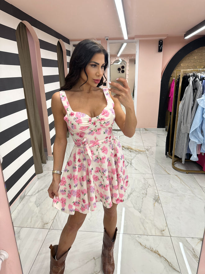 Lola’s pink flower dress