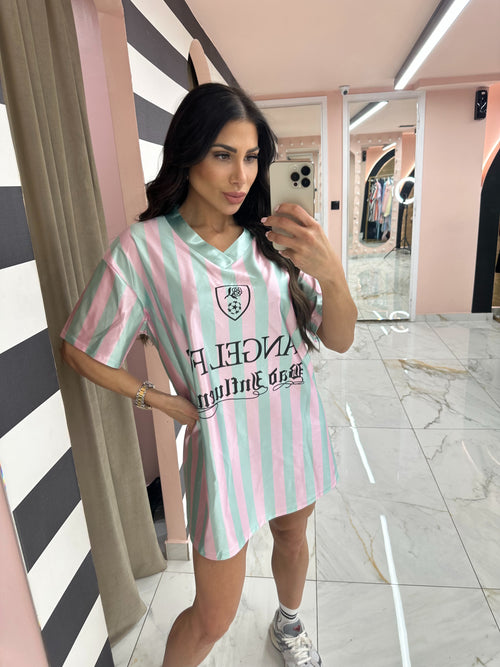 Pink veraman lines t shirt
