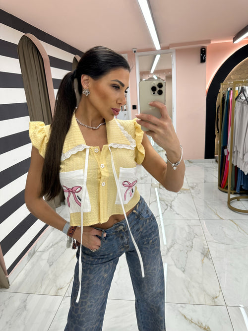 Girly yellow Top