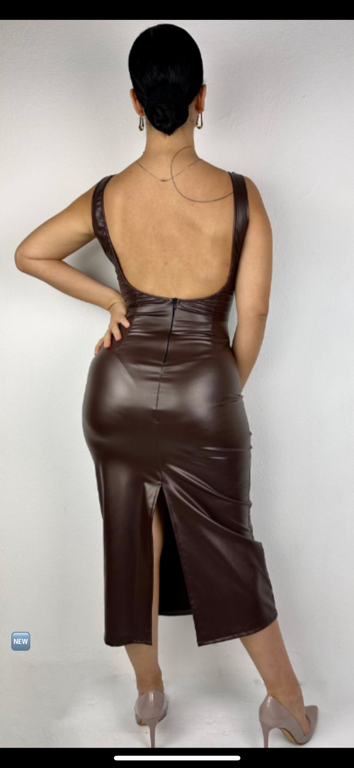 Leather dress