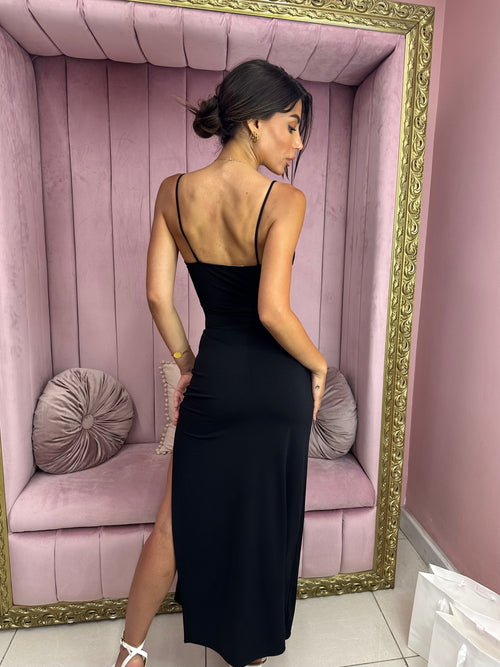 Azilia Midi Black Dress