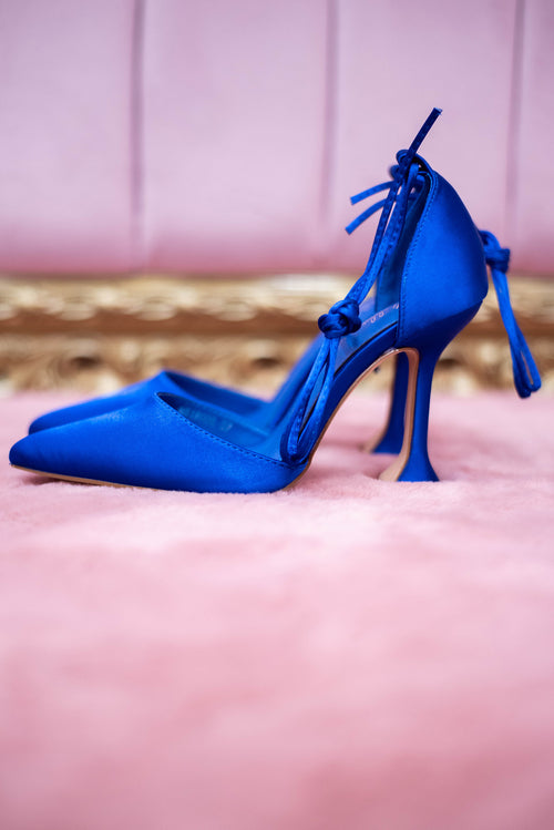 Square Heel- Blue