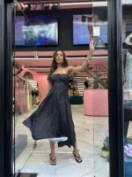 Elisa black poua dress - Image 2