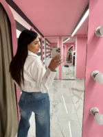 White Lace-Up Jacket - Image 2