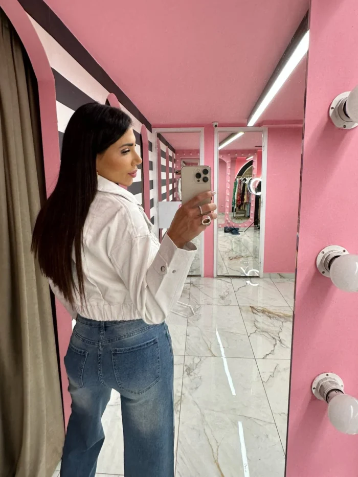 White Lace-Up Jacket - Image 2