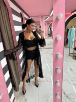 Midnight Lace Kimono