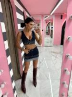 Crystal Denim Set – Dark Blue