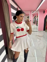 Pleated Skirt – White