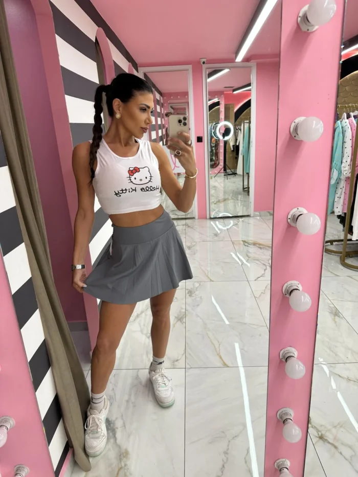 Grey Active Skirt - Image 3