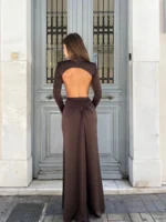 Mocha Seduction Maxi Dress - Image 2