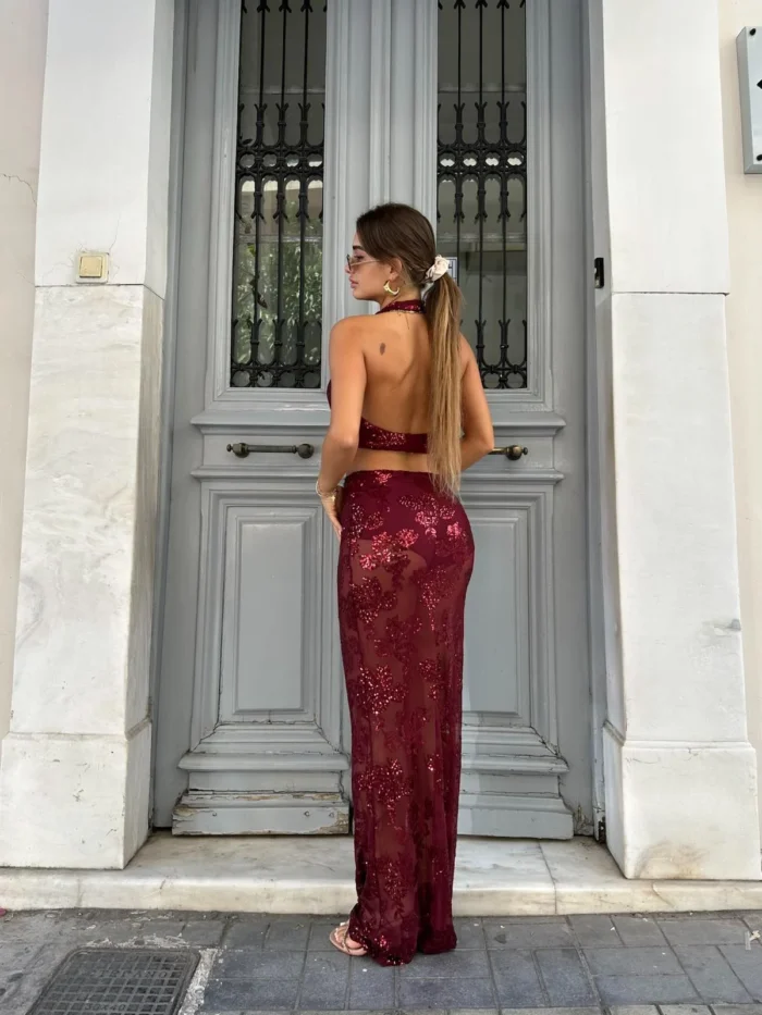 Sparkle Glam Set – Μπορντό - Image 2