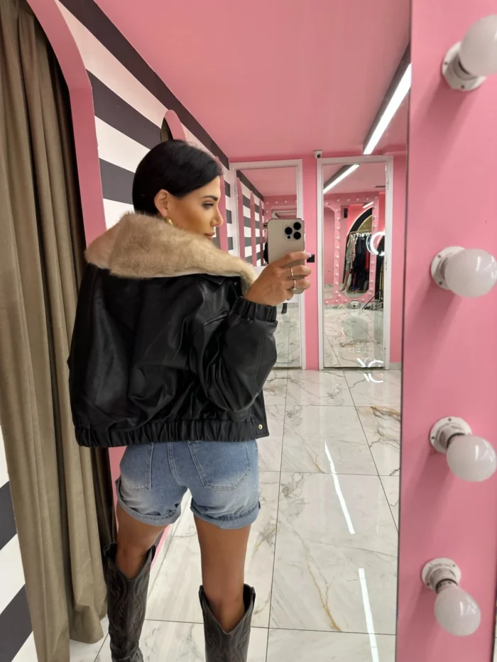 Luxe Fur Collar Jacket - Image 2