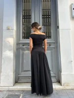 Elegant Rose Maxi Dress – Μαύρο - Image 2