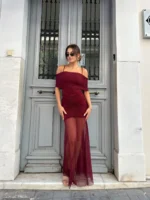 Mesh Illusion Maxi – Μπορντό