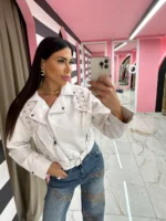 White Lace-Up Jacket