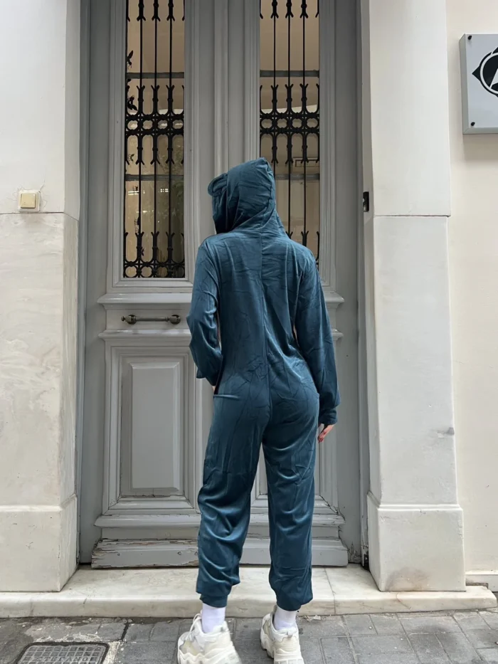 Teal Velvet Jumpsuit - Image 2