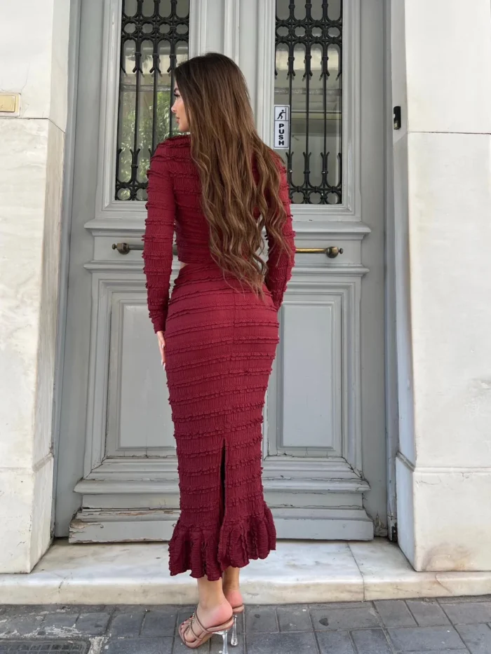 Knitted Elegance Set – Μπορντό - Image 2