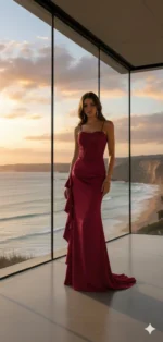 Maxi Strapless Sequin Dress - Image 3