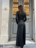 Noir Elegance Maxi Dress - Image 2