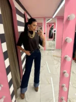 Jean Double Cuff Chic