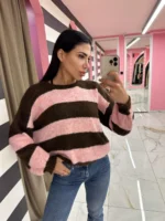 Sweater Choco Blush – Καφέ / Ροζ