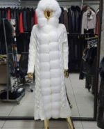 Πλεκτή Μακριά Ζακέτα με Αληθινή Γούνα Αλεπούς - Image 7