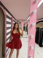 Golden Hour red Dress - Image 2