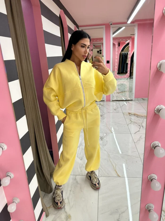 Cozy Zip Set – Κίτρινο - Image 3