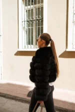 Midnight Queen Fox Fur Jacket - Image 2