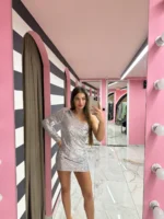 Silver One-Shoulder Sparkle - Image 3