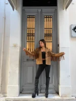 Camel Fringe Jacket