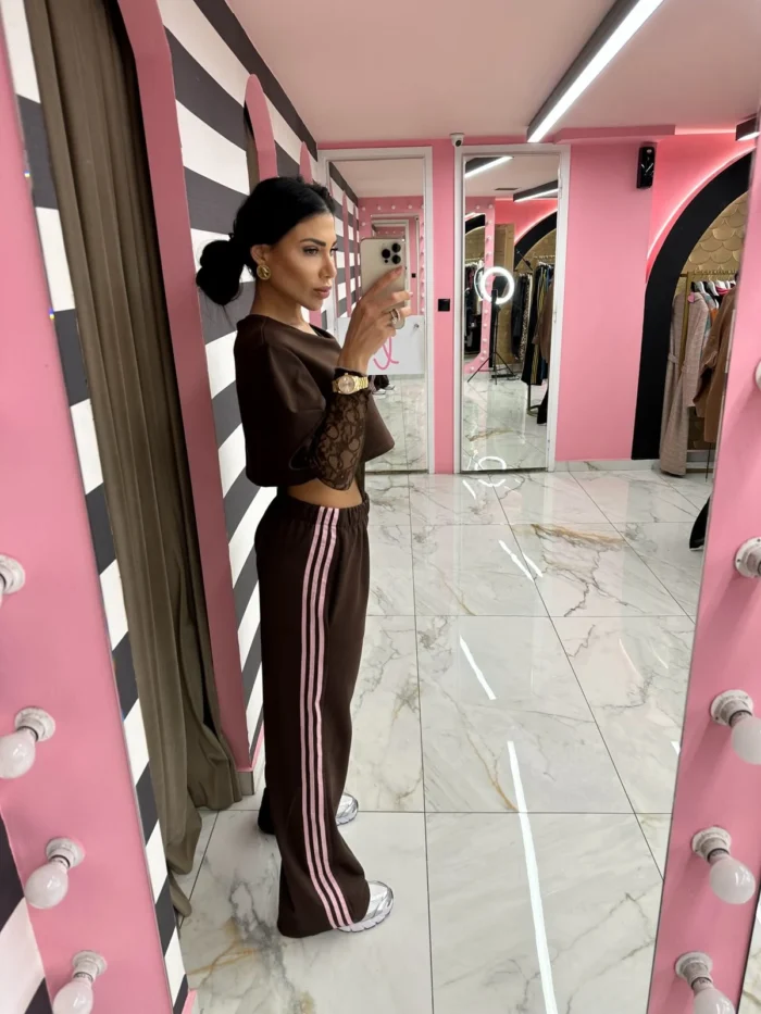 Choco Rose Track Pants - Image 2